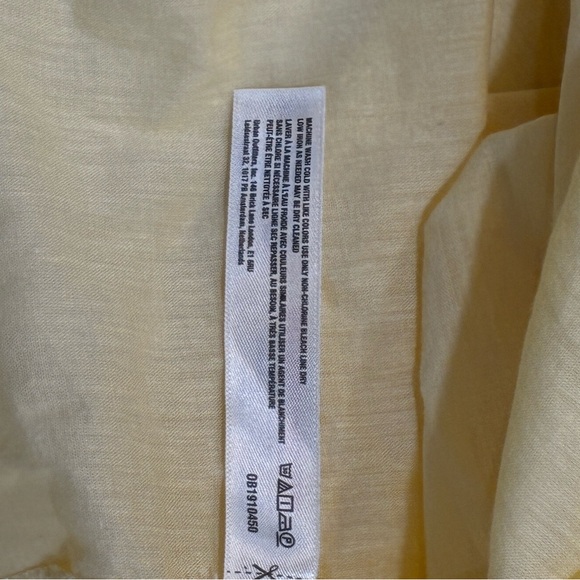 Free People free-est Feeling Bonita Smocked Midi Dress Yellow Cottagecore Medium - Picture 7 of 7